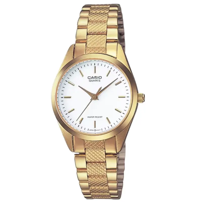 Casio Analog Quartz Gold Tone White Dial Women's Watch Ltp-1274G-7Adf-P 1