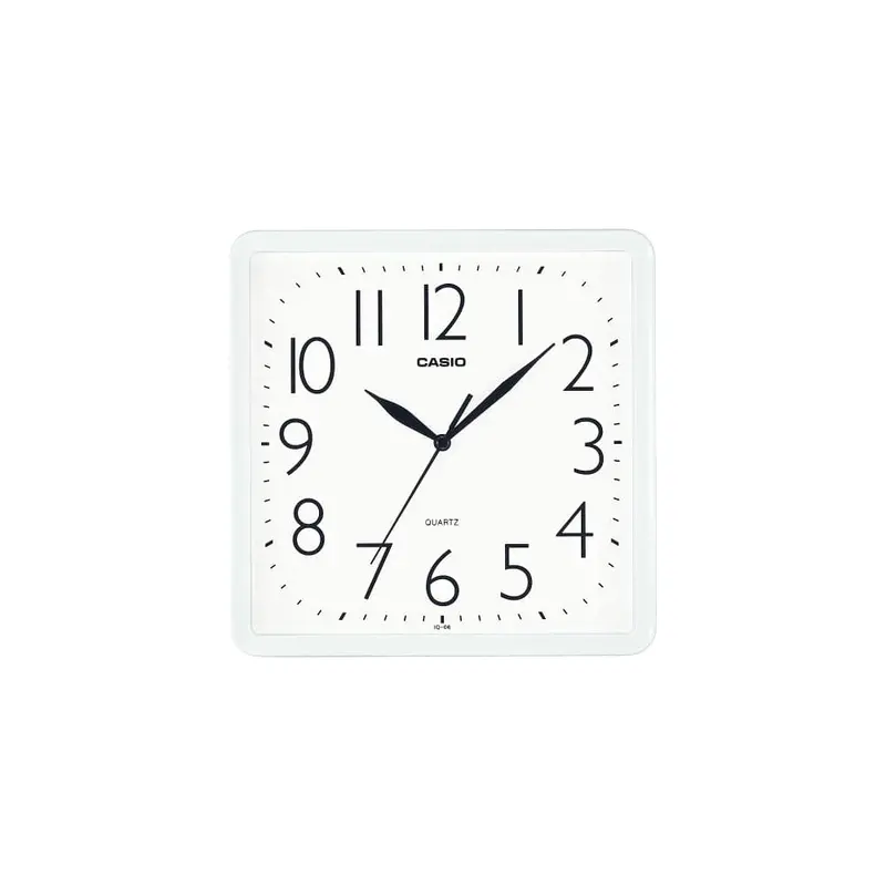 Casio Analog White Dial Square Wall Clock Iq-06-7D-P 1