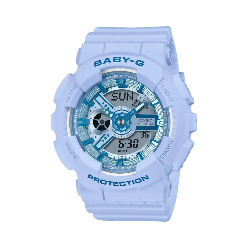 Casio Baby-G Ba-110 Series Light Blue Resin Watch Ba-110Yk-2Adr 1