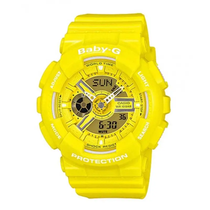 Casio Baby-G Ba-110Bc-9Adr Digital Quartz Yellow Resin Women's Watch 1