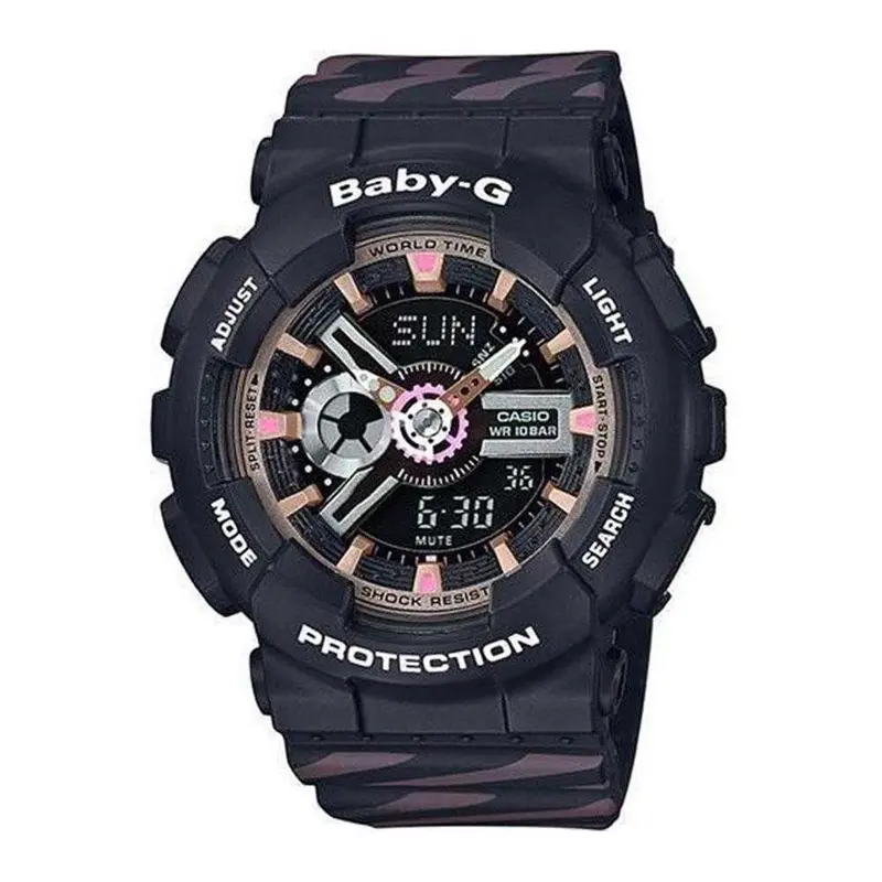 Casio Baby-G Ba-110Ch-1Adr Digital Quartz Black Resin Women's Watch 1