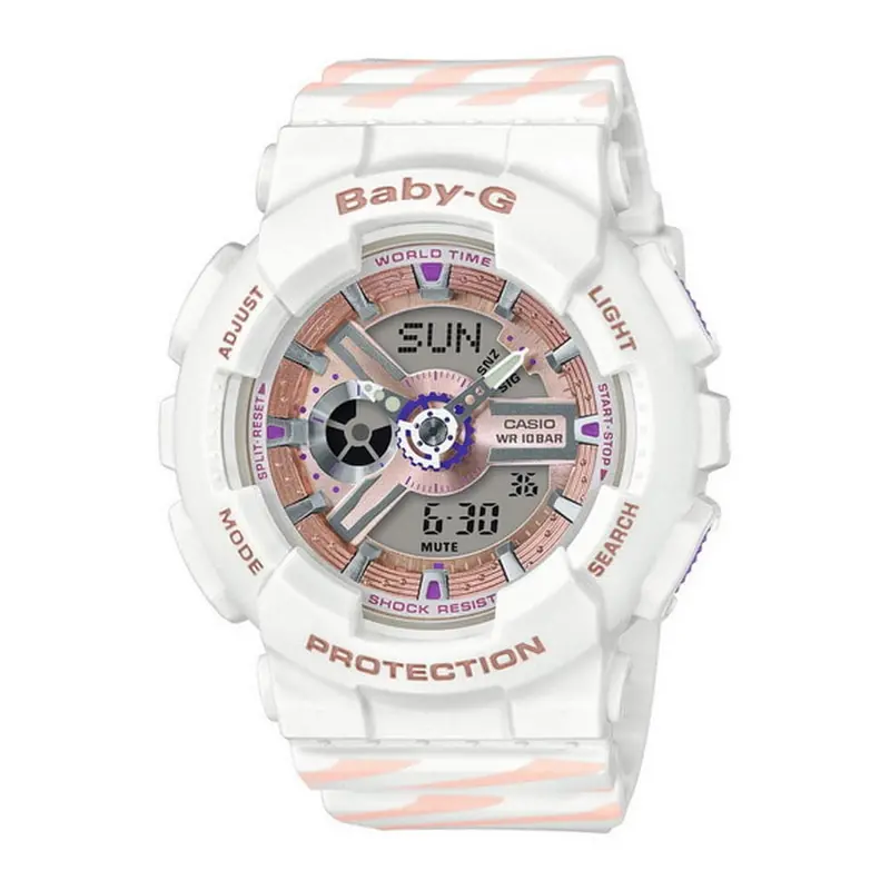 Casio Baby-G Ba-110Ch-7Adr Digital Quartz White Resin Women's Watch 1