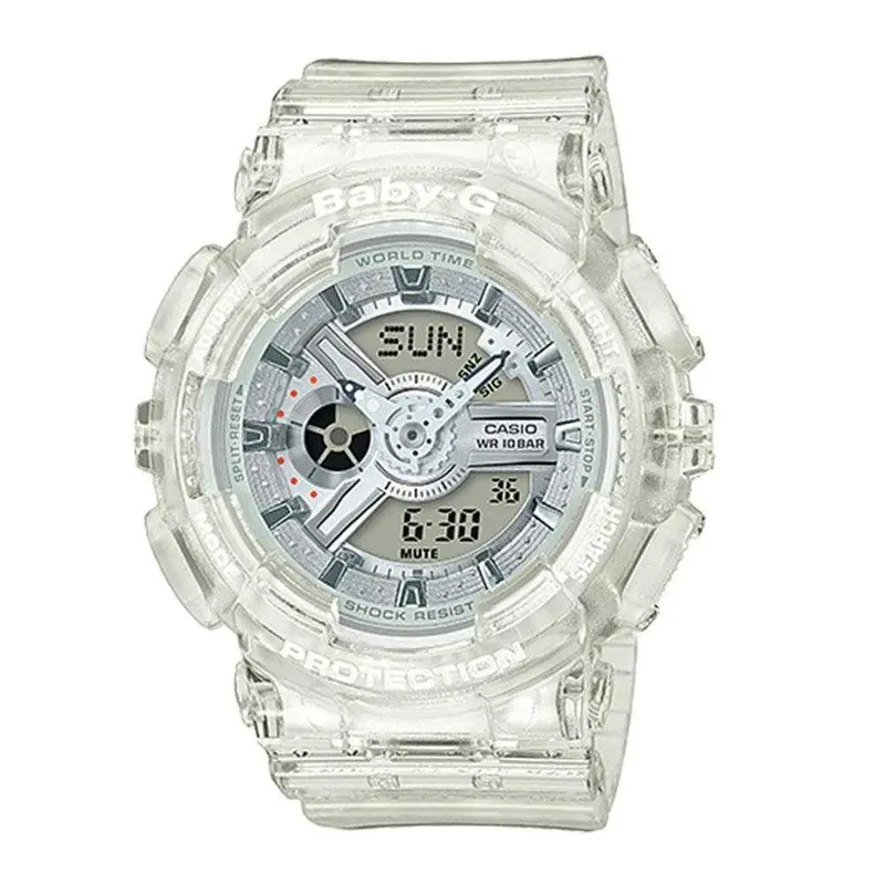 Casio Baby-G Ba-110Cr-7Adr Digital Quartz White Resin Women's Watch 1