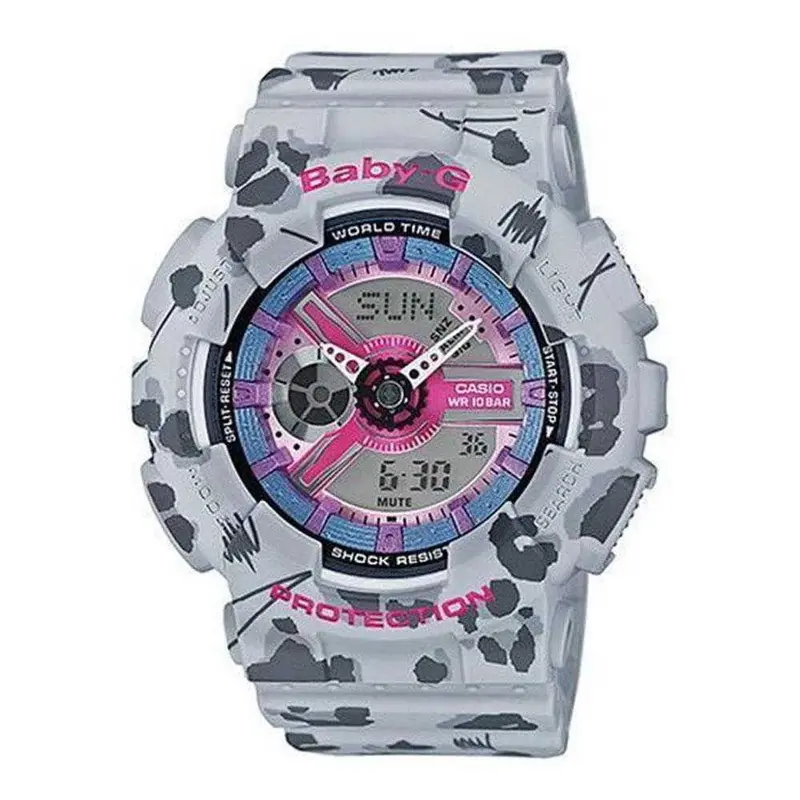 Casio Baby-G Ba-110Fl-8Adr Digital Quartz Grey Resin Women's Watch 1