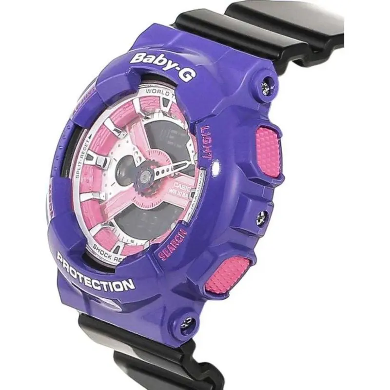 Casio Baby-G Ba-110Nc-6Adr Digital Quartz Purple Black Resin Women's Watch 2