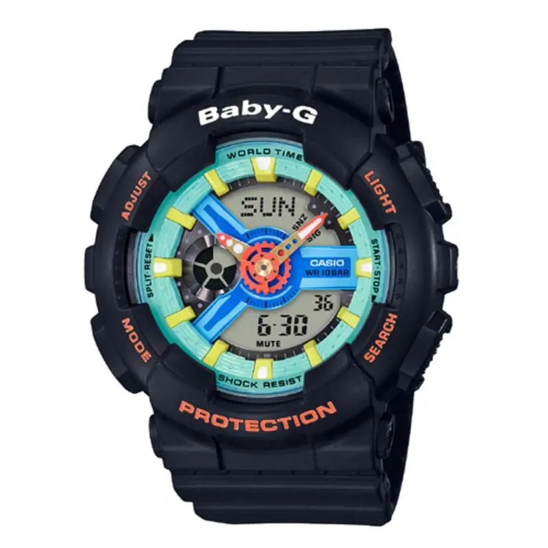 Casio Baby-G Ba-110Nr-1Adr Digital Quartz Black Resin Women's Watch 1