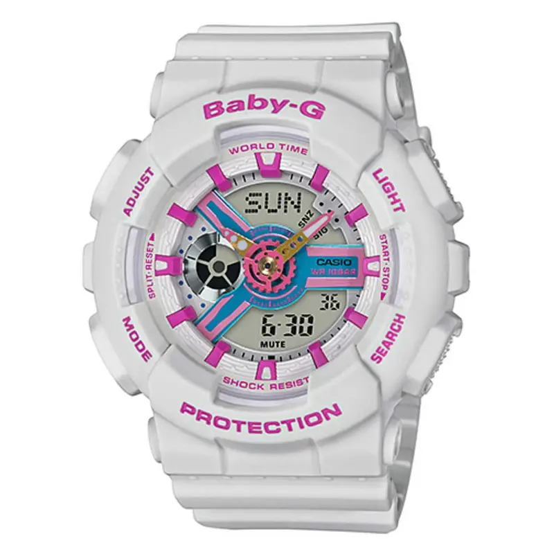 Casio Baby-G Ba-110Nr-8Adr Digital Quartz White Resin Women's Watch 1