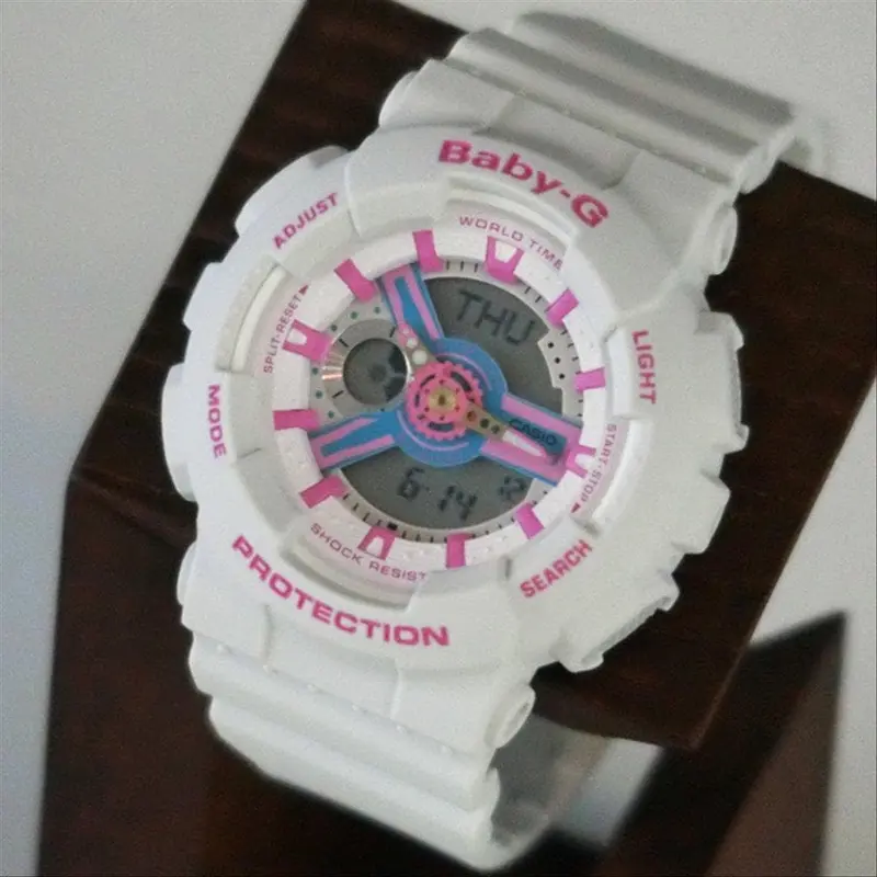 Casio Baby-G Ba-110Nr-8Adr Digital Quartz White Resin Women's Watch 2