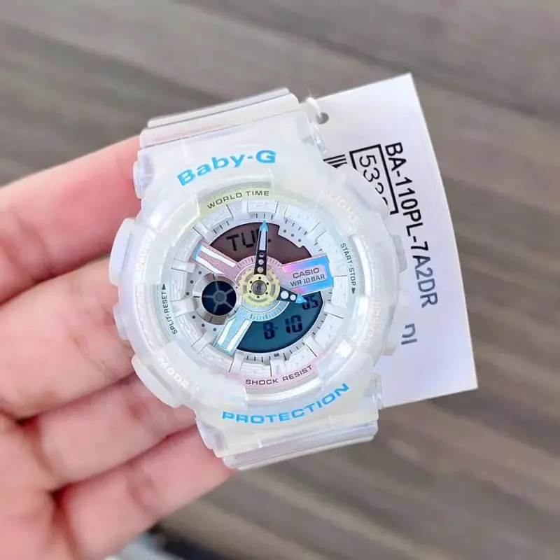 Casio Baby-G Ba-110Pl-7A2dr White Resin Band Women's Sports Watch 2