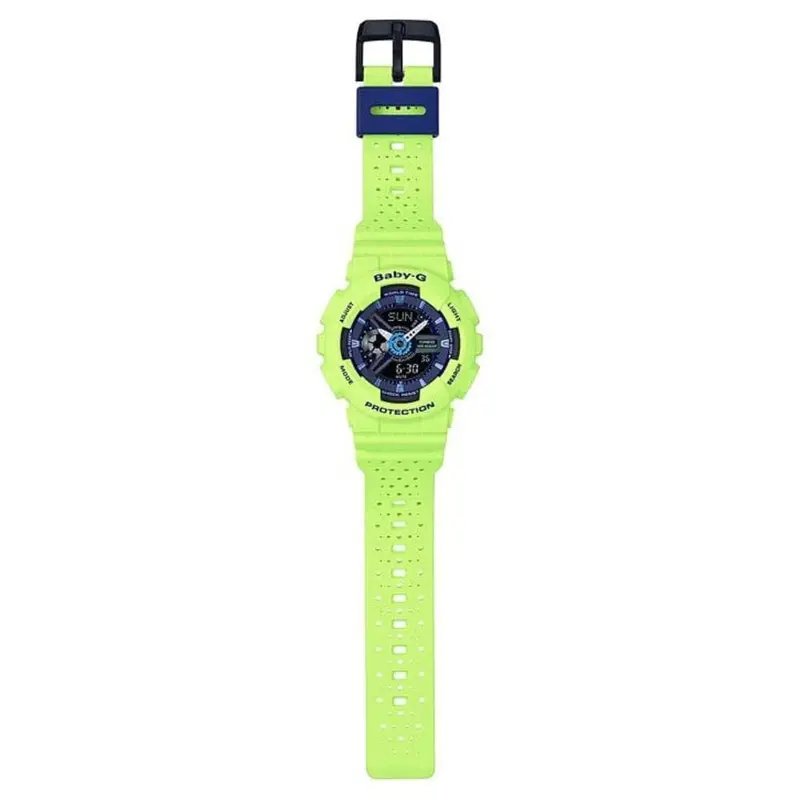 Casio Baby-G Ba-110Pp-3Adr Digital Quartz Lime Green Resin Women's Watch 2