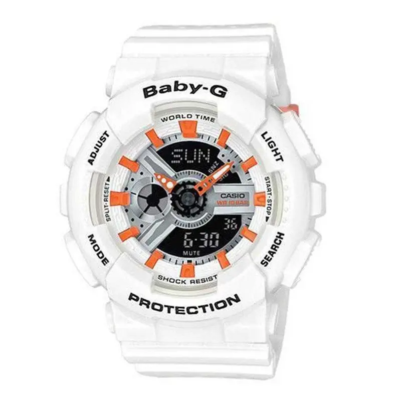 Casio Baby-G Ba-110Pp-7A2dr Tandem Series Digital Quartz White Resin Women's Watch 1