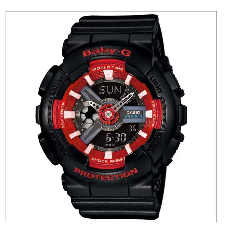 Casio Baby-G Ba-110Sn-1Adr Digital Quartz Black Resin Women's Watch 1