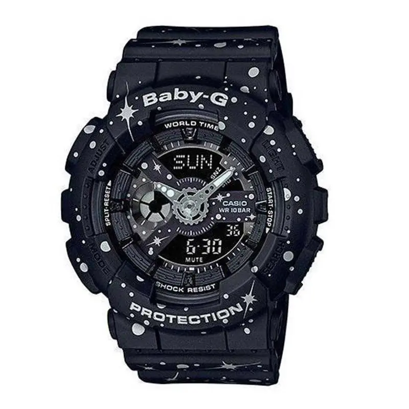 Casio Baby-G Ba-110St-1Adr Digital Quartz Black Resin Women's Watch 1