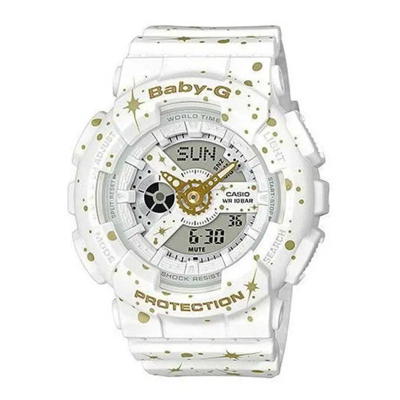 Casio Baby-G Ba-110St-7Adr Digital Quartz White Resin Women's Watch 1