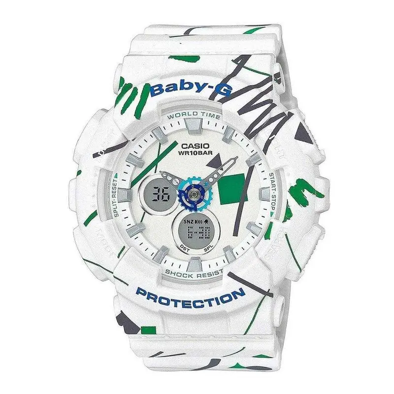 Casio Baby-G Ba-120Sc-7Adr Digital Quartz White Resin Women's Watch 1