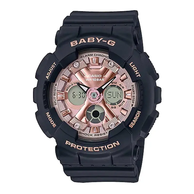 Casio Baby-G Ba-130-1A4dr-P Black Resin Women Watch 1
