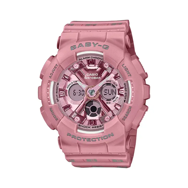 Casio Baby-G Ba-130Sp-4Adr-P Pink Resin Strap Women Watch 1