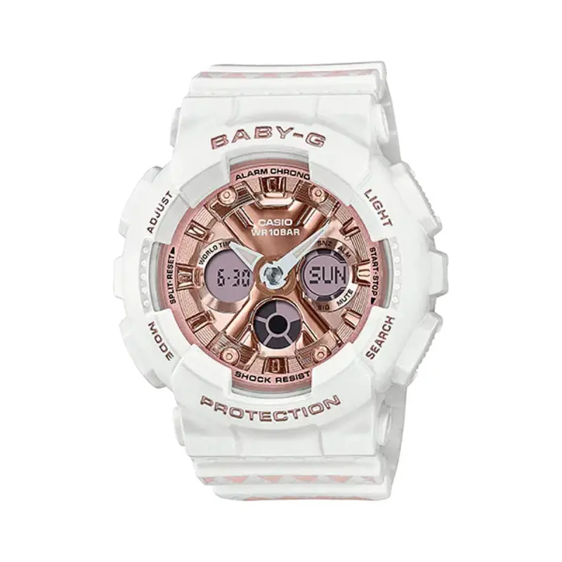 Casio Baby-G Ba-130Sp-7Adr-P White Resin Strap Women Watch 1
