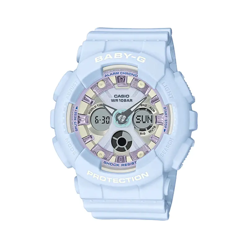 Casio Baby-G Ba-130Wp-2Adr Blue Resin Strap Women's Watch 1