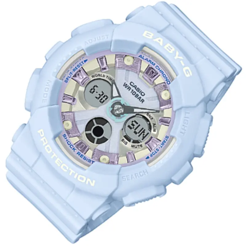 Casio Baby-G Ba-130Wp-2Adr Blue Resin Strap Women's Watch 2