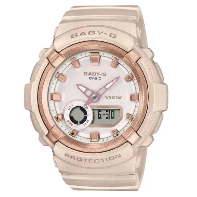 Casio Baby-G Beige Pink Resin Band Women's Sports Watch Bga-280Ba-4Adr 1