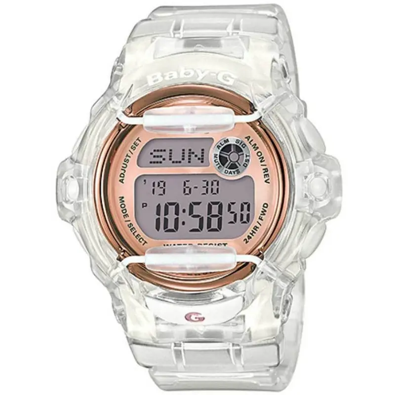 Casio Baby-G Bg-169G-7Bdr-P Digital Transparent Resin Women Watch 1