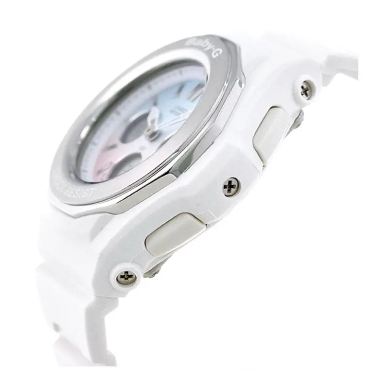 Casio Baby-G Bga-100St-7Adr Digital Quartz White Resin Women's Watch 2