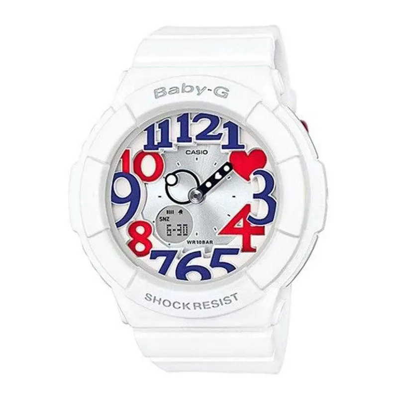 Casio Baby-G Bga-130Tr-7Bdr Digital Quartz White Resin Women's Watch 1