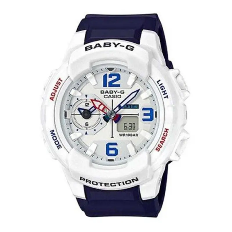 Casio Baby-G Bga-230Sc-7Bdr Digital Quartz White Blue Resin Women's Watch 1