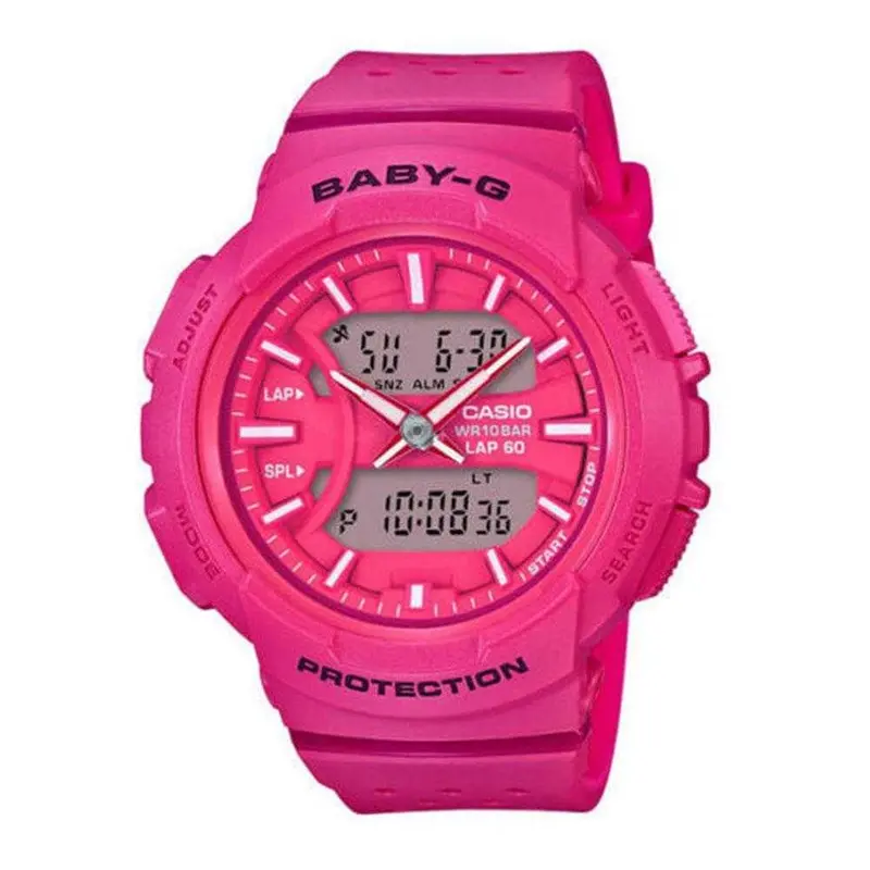 Casio Baby-G Bga-240-4Adr Running Digital Quartz Pink Resin Women's Watch 1