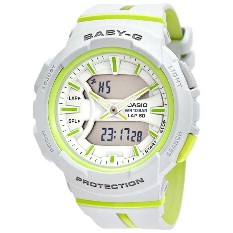 Casio Baby-G Bga-240L-7Adr Running Digital Quartz White Green Resin Women's Watch 2