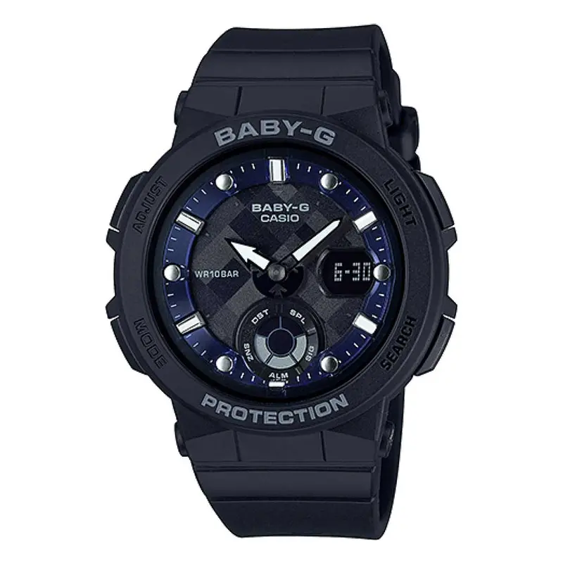 Casio Baby-G Bga-250-1Adr Black Stainless Steel Resin Strap Women's Watch 1