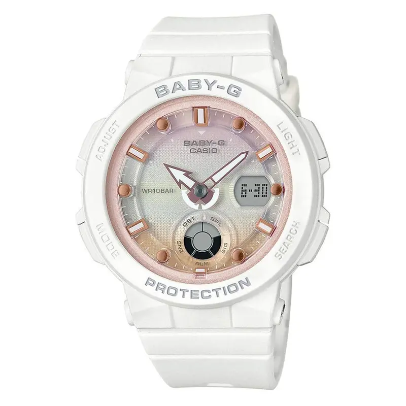 Casio Baby-G Bga-250-7A2dr Digital Quartz White Resin Women's Watch 1