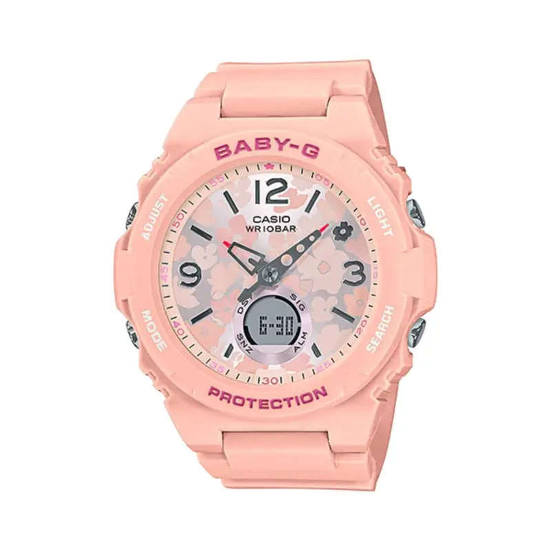 Casio Baby-G Bga-260Fl-4Adr Pink Analog Digital Pink Resin Strap Women's Watch 1