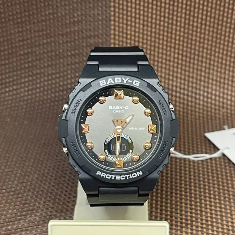 Casio Baby-G Bga-320 Series Black Resin Strap Women Watch Bga-320-1Adr 2