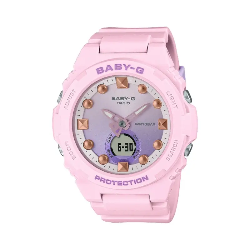 Casio Baby-G Bga-320 Series Pink Resin Strap Women Watch Bga-320-4Adr 1