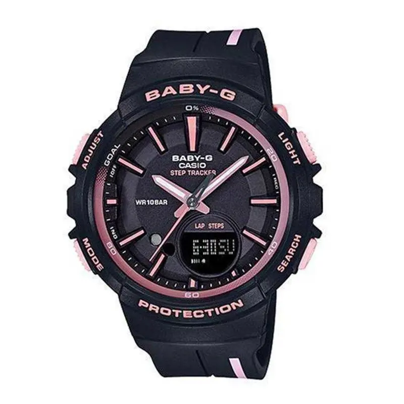Casio Baby-G Bgs-100Rt-1Adr Athleisure Digital Quartz Black Resin Women's Watch 1
