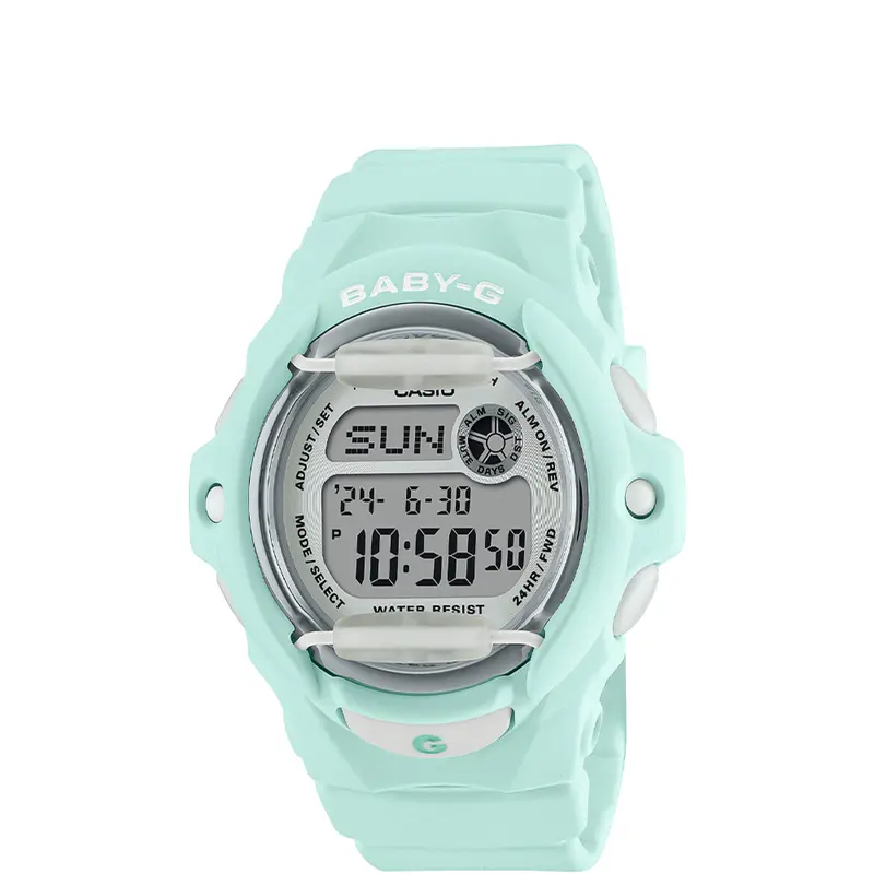 Casio Baby-G Blue Resin Strap Shock Resistant Digital Watch For Women Bg-169U-3Dr 1