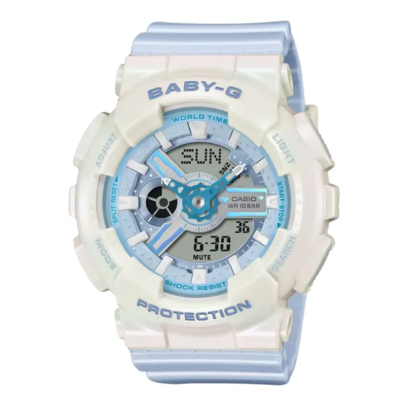 Casio Baby-G Blue Resin Strap Women's Watch - Shock Resistant | Ba-110Pd-2Adr 1