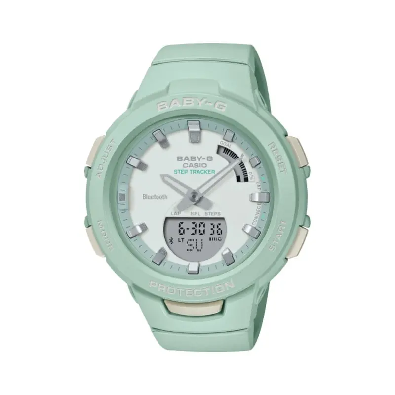 Casio Baby-G Bsa-B100cs-3Adr Digital Analog Smartphone Link Women's Sport Watch 1