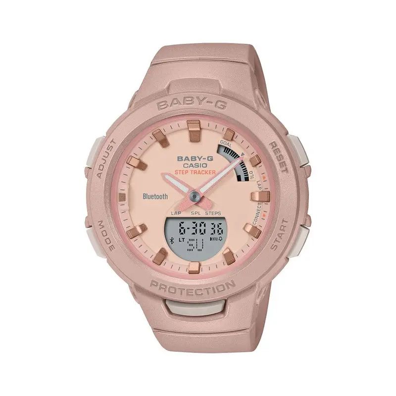 Casio Baby-G Bsa-B100cs-4Adr Digital Analog Smartphone Link Women's Sport Watch 1