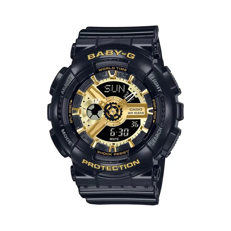 Casio Baby-G Digital-Analogue Black Resin Strap Women Watch Ba-110X-1Adr 1