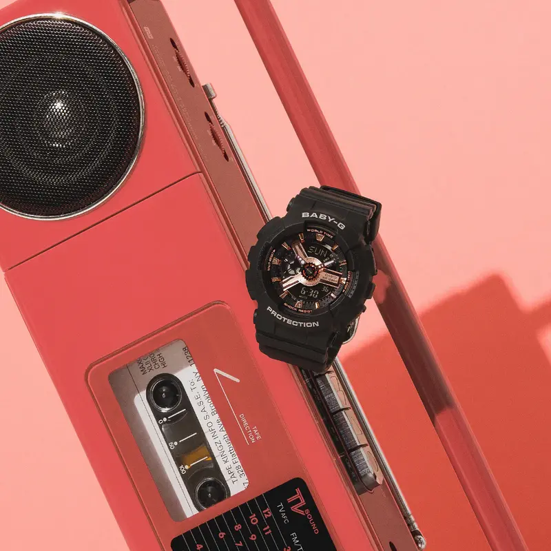 Casio Baby-G Digital-Analogue Black Resin Strap Women Watch Ba-110Xrg-1Adr 2