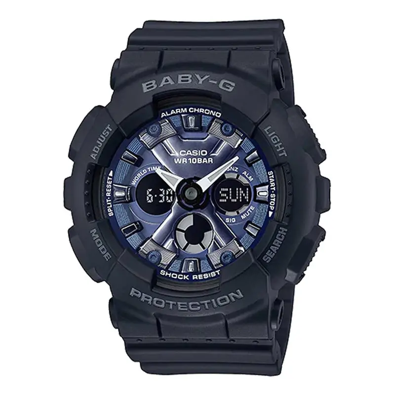Casio Baby-G Digital-Analogue Black Resin Strap Women Watch Ba-130-1A2dr-P 1