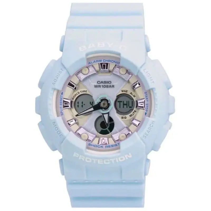 Casio Baby-G Digital-Analogue Blue Resin Strap Women Watch Ba-130Wp-2Adr-P 1