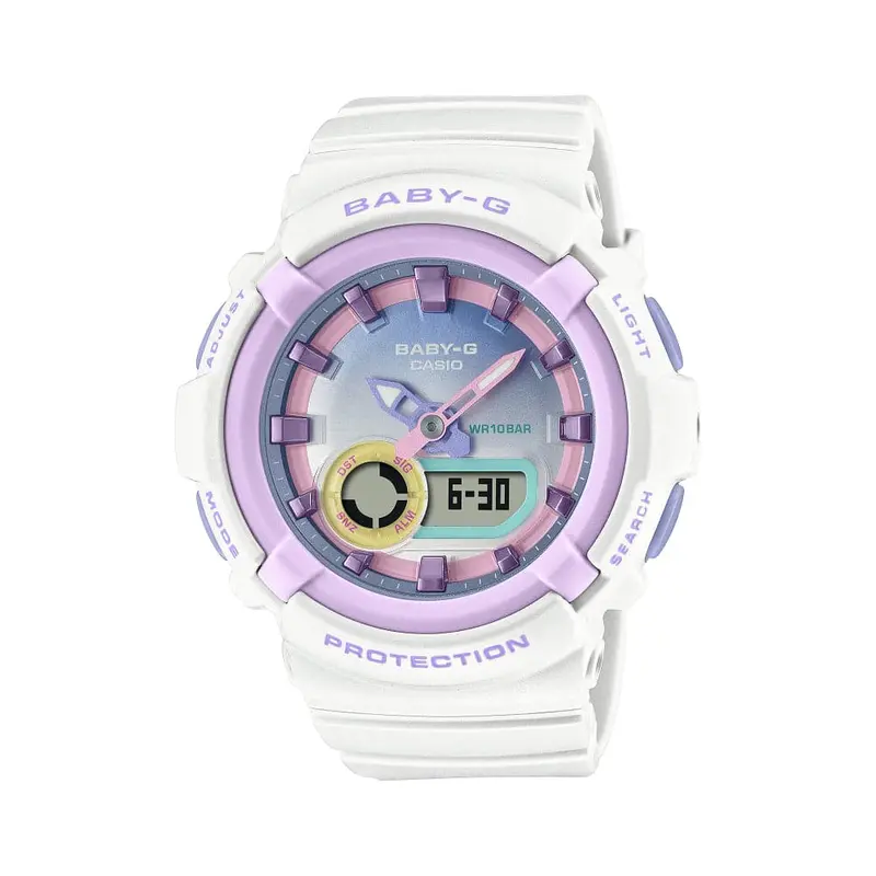 Casio Baby-G Digital-Analogue White Resin Strap Women Watch Bga-280Pm-7Adr 1