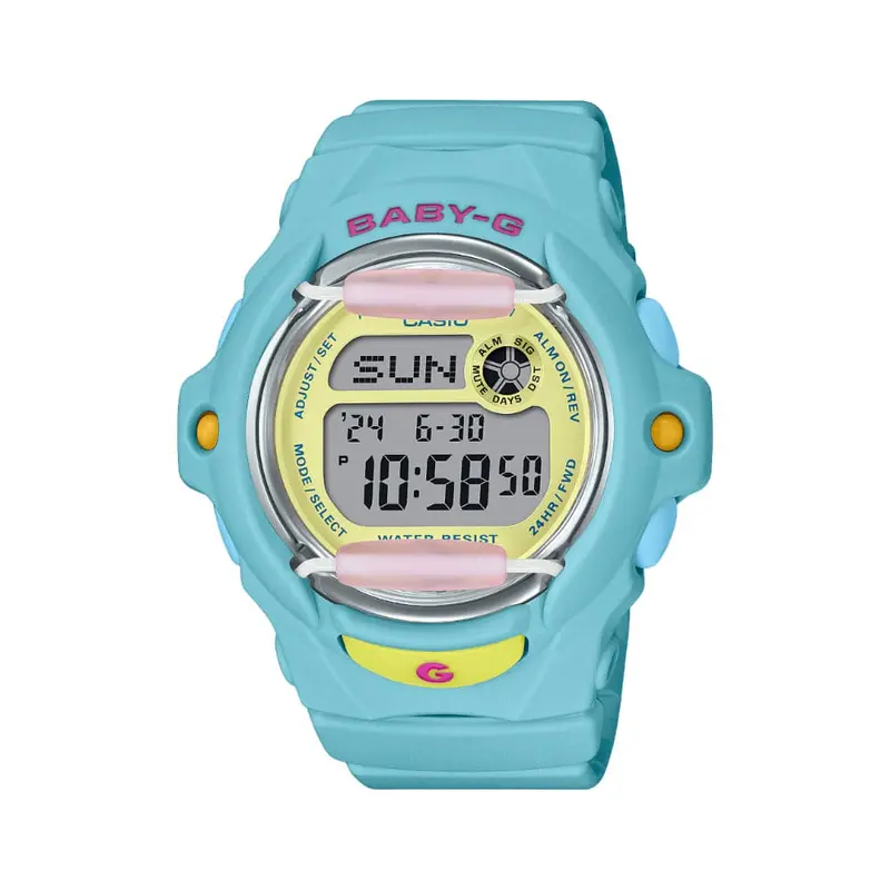Casio Baby-G Digital Blue Resin Strap Women Watch Bg-169Pb-2Dr-P 1