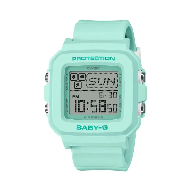 Casio Baby-G Digital Green Resin Strap Women's Watch Bgd-10-3Dr-P 1