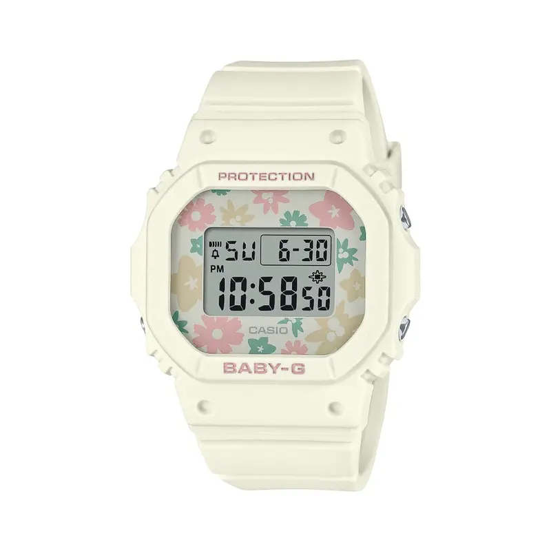 Casio Baby-G Digital White Resin Strap Women Watch Bgd-565Rp-7Dr 1