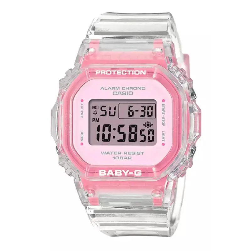 Casio Baby-G Lineup Pink Transparent Resin Band Women's Watch Bgd-565Sj-7Dr 1
